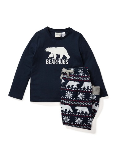 Jnr Boys Polar Bear Flannelette Pj Set