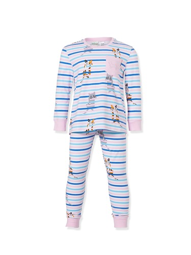 Jnr Girls Kitty Long Pj Set