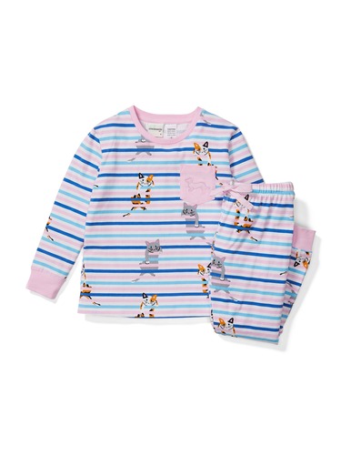 Jnr Girls Kitty Long Pj Set
