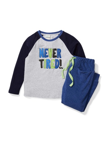 Jnr Boy Never Tired Pj Set