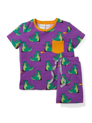 Jnr Boys Dragon Short Pj Set