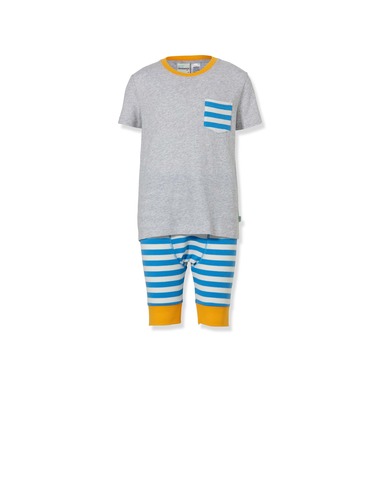 Boys Stripe Waffle Short Pj Set