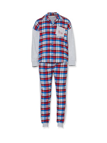 Kids Check Flannelette Pj Set