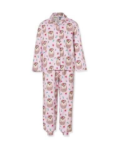 Girls Hedgehog Flannelette Pj Set
