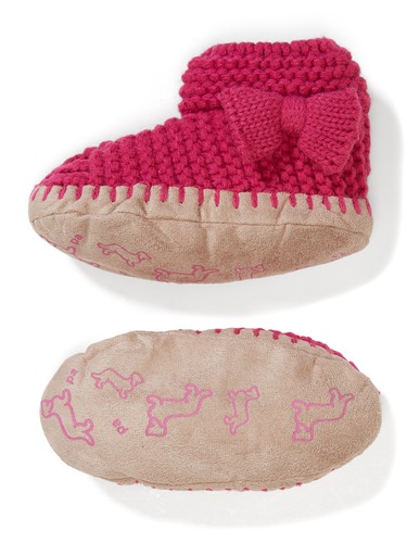 Kids Bow Knit Bootie Sock
