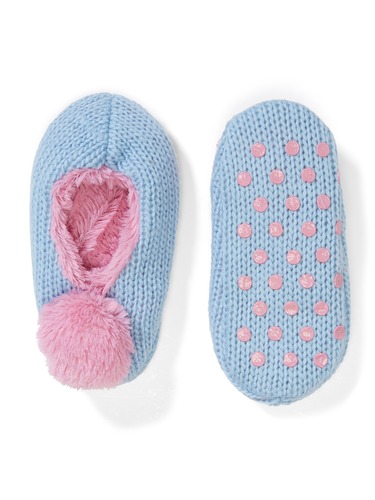 Kids Pom Pom Mary Jane Sock