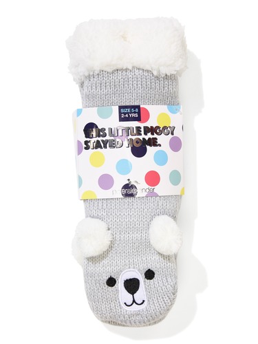Kids Fluffy Bear Sock