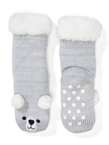 Kids Fluffy Bear Sock