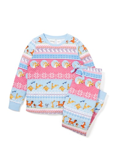 Girls Guess How Much I Love You Fairisle Long Pj Set