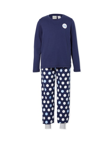 Boys Penny Spot Flannelette Pj Set