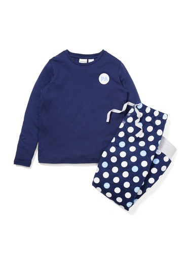 Boys Penny Spot Flannelette Pj Set
