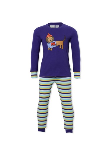 Jnr Boys Penny Stripe Long Sleeve Pj Set