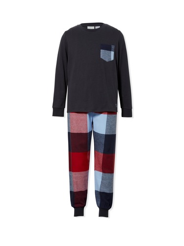Boys Buffalo Check Flannelette Pj Set