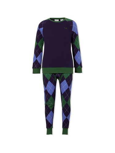 Boys Argyle Waffle Pj Set
