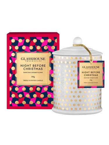 Glasshouse Fragrances Limited Edition Night Before Xmas Candle 350G