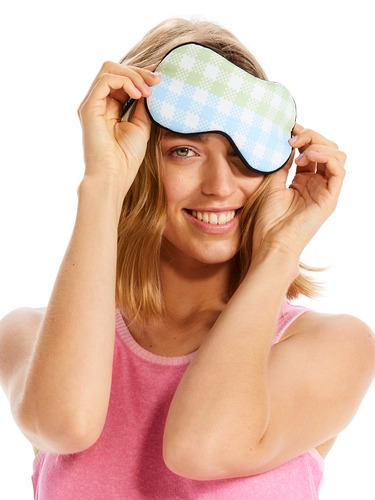 Rainbow Gingham Eye Mask