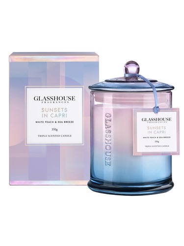 Glasshouse Fragrances Limited Edition Sunsets In Capri Candle 350G