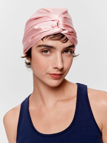 Pink Mulberry Silk Bonnet                                                                                                       
