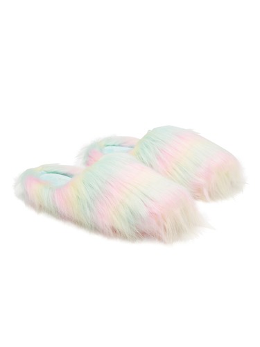 Rainbow Fur Slipper