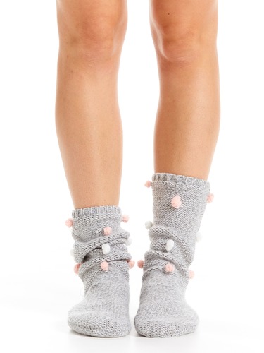 Pastel Pom Pom Sock