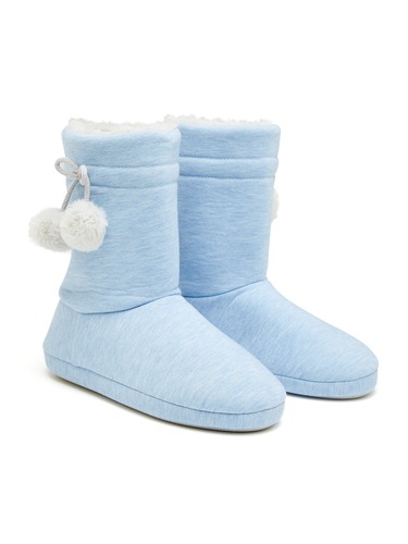 Ladies Blue Jersey Bootie