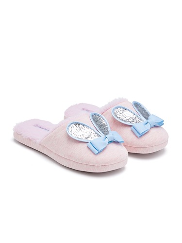 Ladies Sequin Bunny Scuff