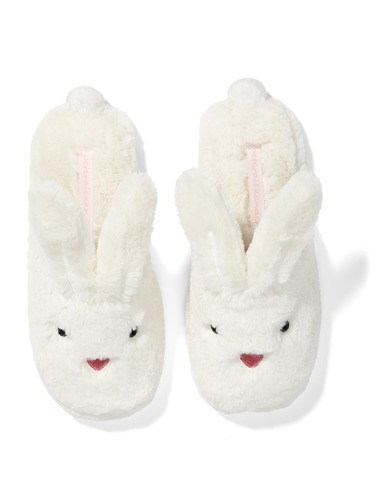 Ladies Fluffy Bunny Scuff