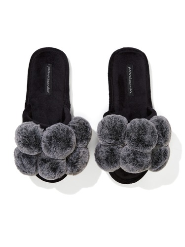 Black Pom Pom Slide
