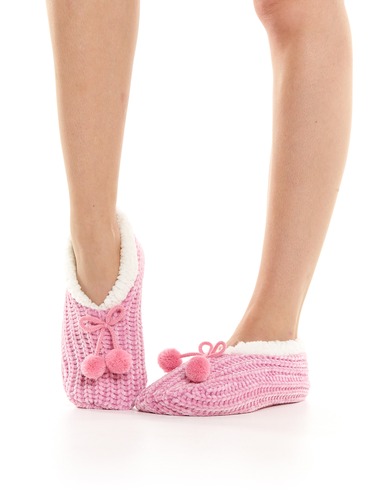 Chenille Pom Pom Sockette
