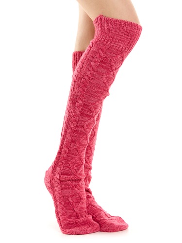 Tall Cable Knit Sock