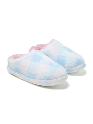 Blue Gingham Cuddle Scuff