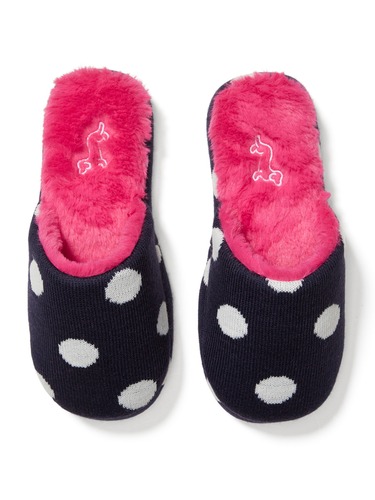 Navy Spot Cuddle Scuff